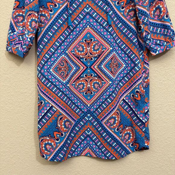 Coolibar Oceanside Tunic Dress Multi Geometric UPF 50+ Swim Coverup - Picture 6 of 11